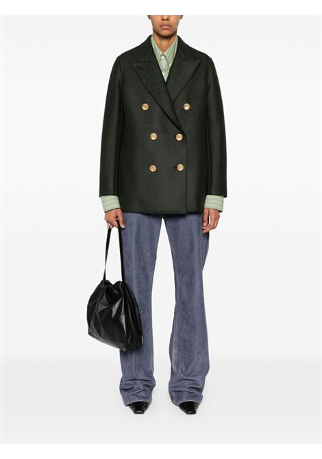 Green double-braested wool peacoat Harris wharf london - women HARRIS WHARF LONDON | A2344MLK614